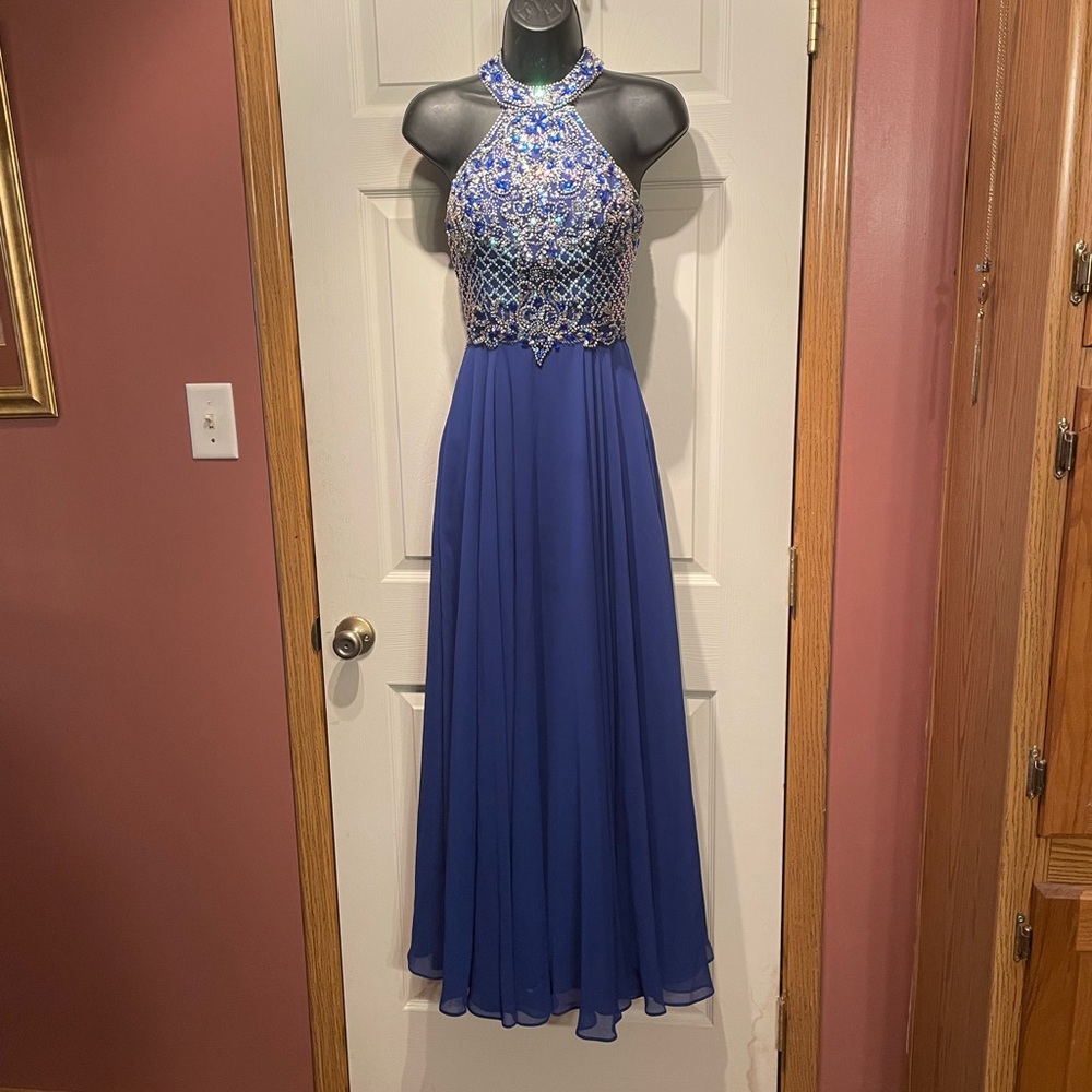 Studio 17 Royal Blue Embellished Gown